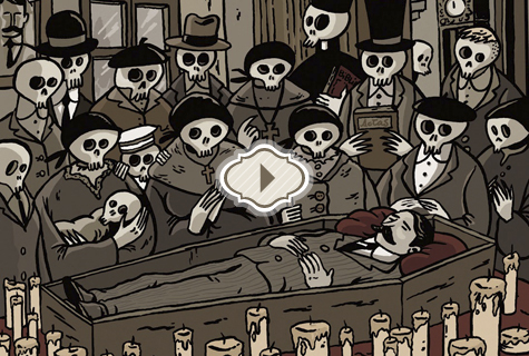 Cousas de mortos: vídeo-presentación de Manel Cráneo en Komic Librería